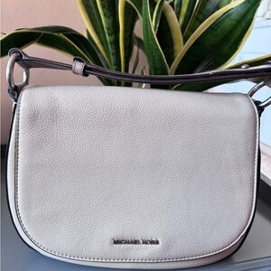 Michael Kors Cream Leather Shoulder Bag
